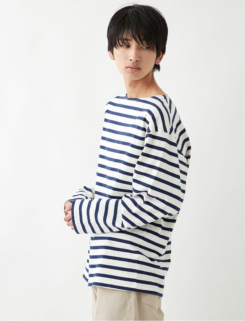 Goodwear】USAコットン BIG バスクボーダー ロンT | ユナイテッドジャパン