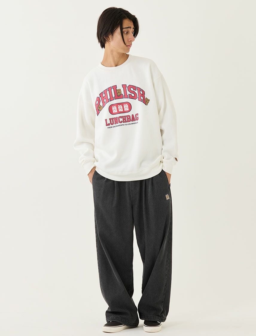 Philip Lumbang】リラックスFIT College Logo 裏起毛 トレーナー