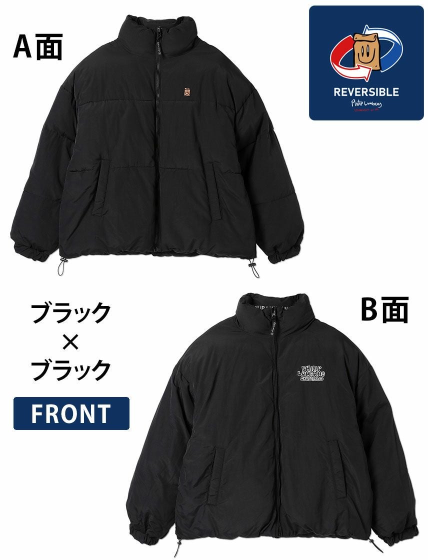 極美品 BRIDGESTONE Maezawa リバーシブル 中綿ジャケット Philip Lumbang】リバーシブル 中綿 スタンドカラー ジャケット