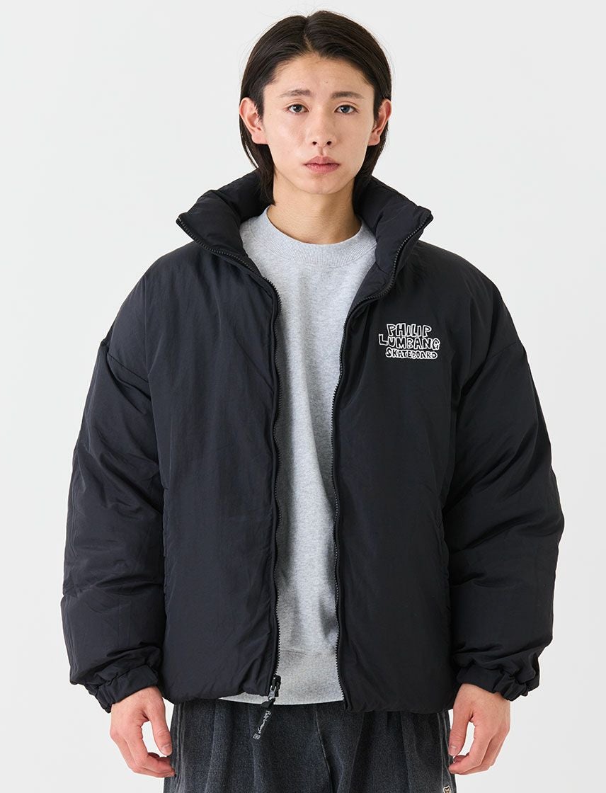 極美品 BRIDGESTONE Maezawa リバーシブル 中綿ジャケット Philip Lumbang】リバーシブル 中綿 スタンドカラー ジャケット