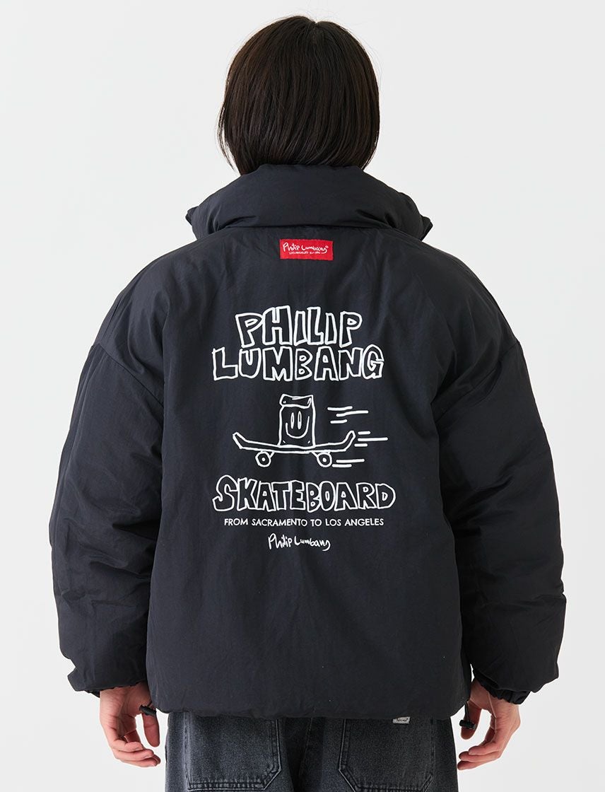 Philip Lumbang】リバーシブル 中綿 スタンドカラー ジャケット