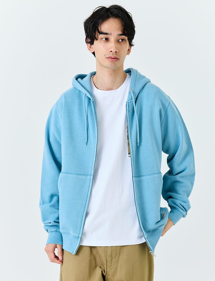 Goodwear】USAコットン 製品染め ジップアップ パーカー