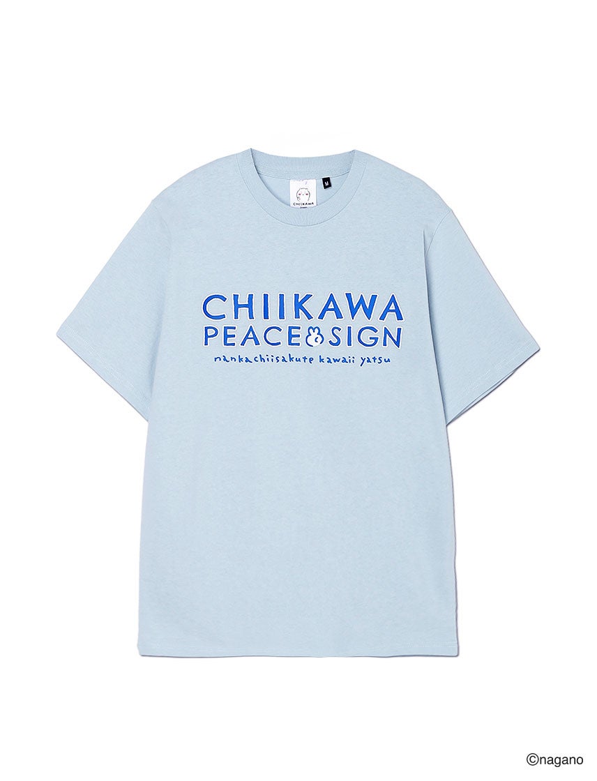 グレー Tシャツ ピースサイン ちいかわ】発泡プリント ピースサイン Tシャツ | ユナイテッドジャパン