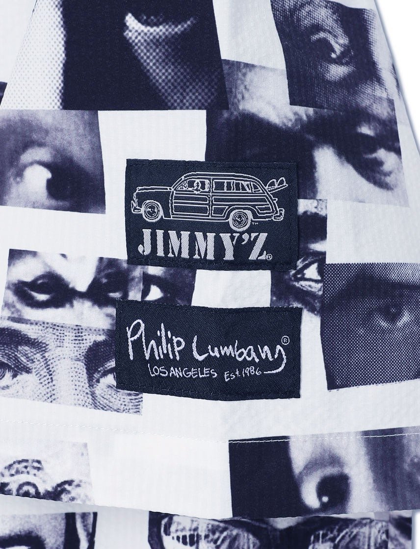 Philip Lumbang】JIMMY'Z EYEZ総柄 オープンカラー 半袖シャツ