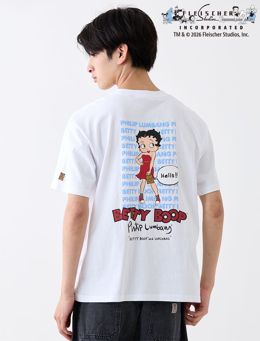 Philip Lumbang】Betty Boop Sitting on the Logo Tシャツ