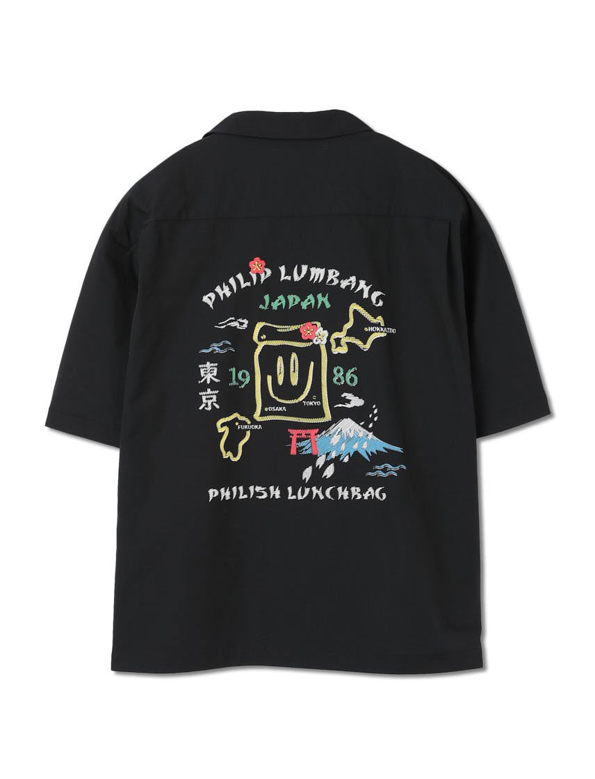 Philip Lumbang】東京 スーベニア オープンカラー 半袖 シャツ